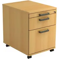 Hjh OFFICE PRO SIGNA AC20 SG - Rolcontainer Beuken Hout met ophangsysteem Greeplijst kunststof