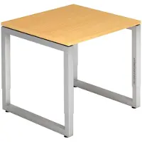 Hjh OFFICE PRO REGO 8 S - 80 x 80 Beuken/Zilver Tafelhoogte I In hoogte verstelbaar