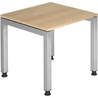 Hjh OFFICE PRO JAVA 8 S - 80 x 80 Eiken Tafelhoogte I In hoogte verstelbaar