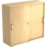Hjh OFFICE PRO BETA 1753S - Esdoorn Hoogte van de map | 3 OH Schuifwandkast Chrome metaal handgreep