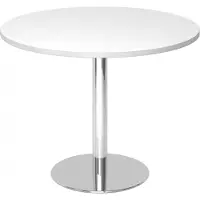 Hjh OFFICE PRO BISTRO F100R C - Systeem conferentietafel Wit Chroom Ø 100