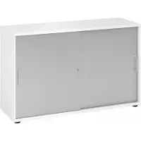 Hjh OFFICE PRO BETA 1752S - Hoogte van de map | 2 OH Schuifwandkast Wit/Zilver
