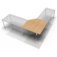 Hjh OFFICE PRO XBT12 W - trapeziumvormige plaat 120 x 120 Eiken