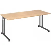 Hjh OFFICE PRO ZENO 19 G | 180x80 - 180 x 80 Tafelhoogte I In hoogte verstelbaar Eiken/Grafiet