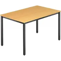 Hjh OFFICE PRO DORAN DQ12 D - Beuken 120x80 met vierkante buis / Zwart