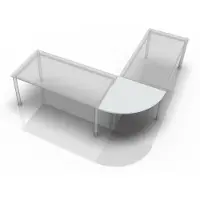 Hjh OFFICE PRO XBE91 W - Hoek rond 80 x 80 Grijs