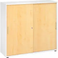 Hjh OFFICE PRO BETA 1753S - Hoogte van de map | 3 OH Schuifwandkast Wit/Esdoorn