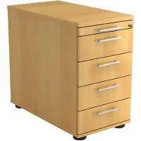 Hjh OFFICE PRO SIGNA SC50 RE - Rolcontainer Beuken Hout met 4 lades Rail handvat (kunststof)