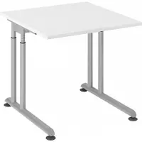 Hjh OFFICE PRO ZENO 8 S | 80x80 - 80 x 80 Tafelhoogte I In hoogte verstelbaar Wit/Zilver