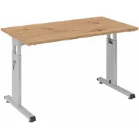 Hjh OFFICE PRO MEGA 612 S - Tafelhoogte I In hoogte verstelbaar Essen-Eik/Zilver