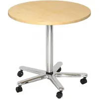 Hjh OFFICE PRO BISTRO 80R C - Systeem conferentietafel Esdoorn Chroom ? 80