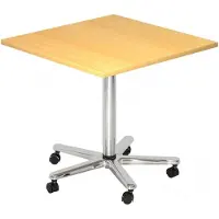 Hjh OFFICE PRO BISTRO 88Q C - Systeem conferentietafel Beuken 80 x 80 Chroom