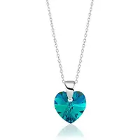 Montebello Ketting Amy KHZ447 - Swarovski Hart - 925 Zilver Gerhod, - Ø10mm - 45cm
