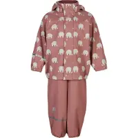 CeLaVi Regenkleding - PU - Burlwood m. Olifanten - - 140 - Regenkleding