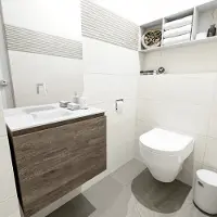 Mondiaz Olan 60cm toiletmeubel dark brown met wastafel talc links geen kraangat