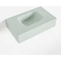 Mondiaz LEX Opbouwwastafel 50x30x12cm 0 kraangaten wasbak midden Solid Surface Greey mat F52104Greey