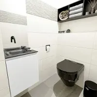 Mondiaz OLAN 40cm toiletmeubel talc. LEX wastafel urban links geen kraangat