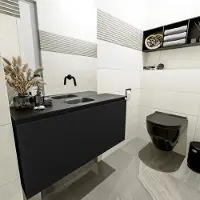 Mondiaz Olan 100cm toiletmeubel urban met wastafel urban midden geen kraangat