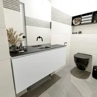 Mondiaz Olan 120cm toiletmeubel talc met wastafel urban midden geen kraangat