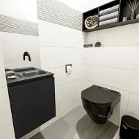 Mondiaz Olan 40cm toiletmeubel urban met wastafel urban rechts geen kraangat