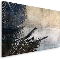 Karo-art Schilderij - Abstracte palm bladeren, premium print