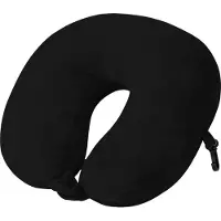 Cuddlebug nekkussen U vorm memoryfoam 30 cm zwart