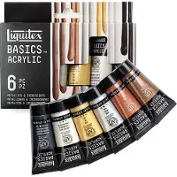 LIQUITEX Basics - Acrylverf set - 6 metallic kleuren - 22ml