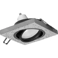 ORNO Halisi Vierkante inbouwspot - Beton look spot - Richtbare lichtbron - GU10 / MR16