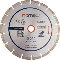 Rotec Diamantzaagblad 'Universeel Opti-Line' | Ø230x2,8xØ22,2 - 730.2303