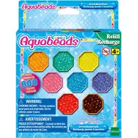 AquaBeads navulling juweelparelpakket - 800 juweel parels in 8 kleuren