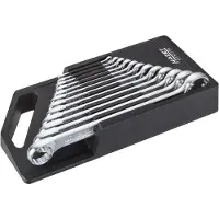 Hazet Dubbele ringsleutelset 610N/12RS - Buitentwaalfkant tractieprofiel - 12-delig - 6 x 7 – 27 x 32