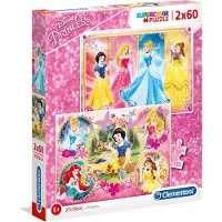 Clementoni Puzzle Princesse Disney 2 puzzles 60 pièces