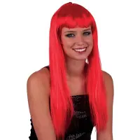 Espa Mooie pruik lang stijl rood haar met pony