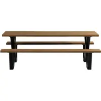 Woood Tablo Picknicktafel Met X-poot Buiten Tablo - Naturel - 75x206x145
