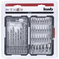 Kwb 108955 Boor- en bitassortiment 39-delig Metaal, Steen, Beton, Hout, Metselwerk