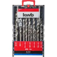 Kwb 109119 HSS Metaal-spiraalboorset 19-delig 1 mm, 1.5 mm, 2 mm, 2.5 mm, 3 mm, 3.5 mm, 4 mm, 4.5 mm, 5 mm, 5.5 mm, 6 mm, 6.5 mm, 7 mm, 7.5 mm, 8 mm, 8.5 mm, 9