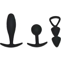 Rimba - Basel - Buttplug Set Van 3 - Zwart