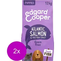 Edgard & Cooper Puppy Graanvrij Zalm&Kalkoen - Hondenvoer - 2 x 12 kg