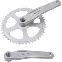 Miranda Crankset miranda spieloos 46t aluminium 332 zilver 170mm - ZILVER