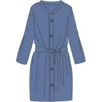 Woody badjas dames - blauw - 191-1-MOL-T/835 - maat S