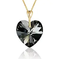 Montebello Ketting Mila HG566 - Swarovski Hart - 925 Zilver Verguld - Ø18mm - 50cm