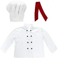 Widmann Koks kleding set (wit en rood)