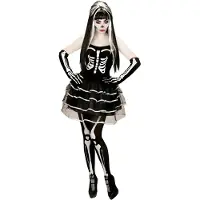 Widmann Horror skeletjurkjes Isa voor griezelen met Halloween