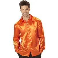 Finidi Luxe jaren 70 Disco shirtje in oranje