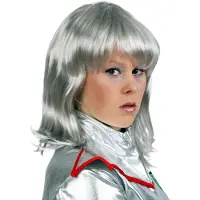 Scheepers Pruik space astronaut zilver