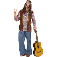Vegaoo Flower Power kostuum voor heren - Verkleedkleding - XL