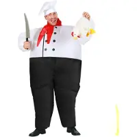 Widmann Feestkleding: Dikke kok opblaasbaar kostuum S/L