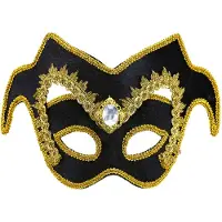 Finidi Venetiaans edelman masker met gouden biesje
