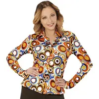 Widmann Jaren 70 discoshirt Groovy Cirkels