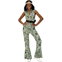 E-Carnavalskleding.nl Groovy gavin 70's jumpsuit golven (multicolor, S)